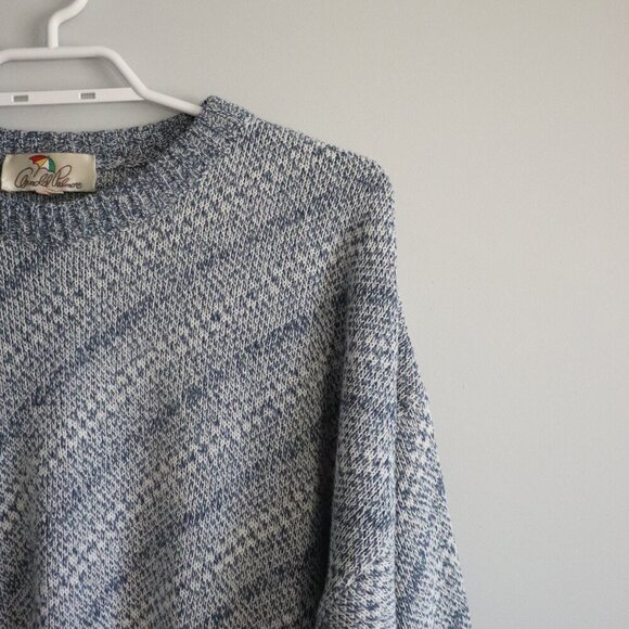 Vntg Arnold Palmer Men's Sz L/XL Blue 80-90's Crewneck Stretch Pullover Sweater - Picture 5 of 10